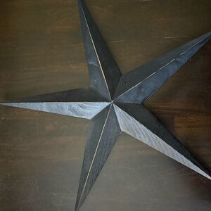 Black wooden star